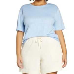 NWT Vince Linen T-Shirt Women's Tee Soft Casual Short Sleeve Top Size 3XL